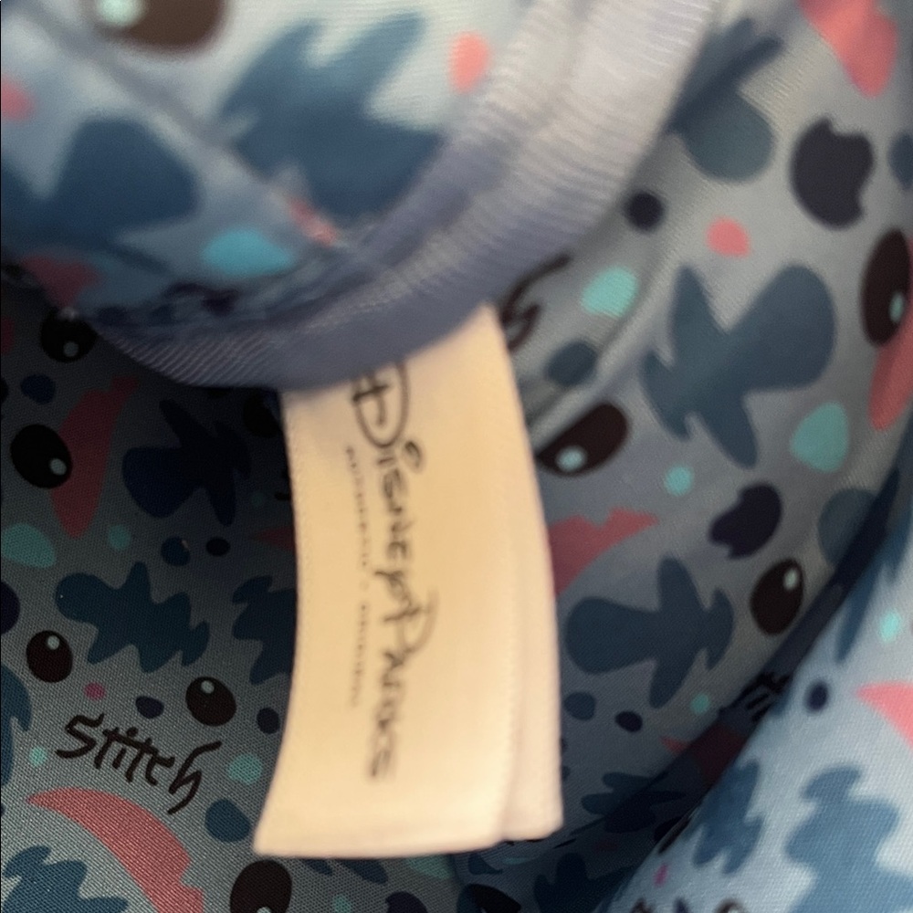 Loungefly Stitch Face Blue Mini Backpack with Teal & Pink Accents - Picture 9 of 10
